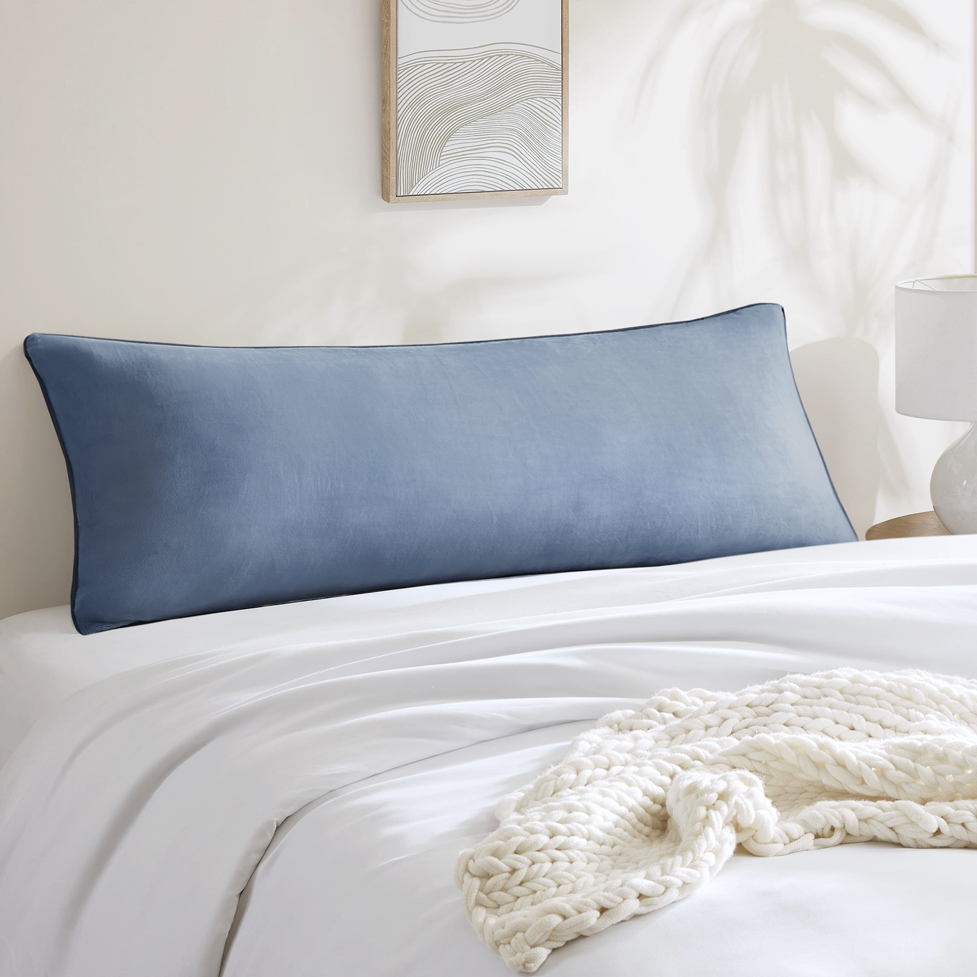 Mainstays Body Pillowcase – Cozy Plush – Light Blue – 20"x52" – 1 Pack