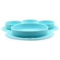 thumbnail image 4 of Inteprter de cena para niños, alimentación de silicona, frutas, dividido, cuenco, forma de pata, vajilla de alimentación, juguete para Mostrada Azul Inteprter HA003350-02, 4 of 6
