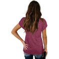 thumbnail image 4 of EseeAier Womens Tops V Neck Summer Petal Sleeve Casual Tshirts, 4 of 5