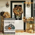 thumbnail image 3 of Fall Pumpkins Garden Flag Autumn Welcome Thanksgiving Buffalo Check Fall Yard Flag Farmhouse Double Sided Lattice Vertical Outdoor Decor 12 x 18 In, 3 of 6