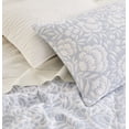 thumbnail image 5 of Studio 16, Toronto - Colette Cotton Matelassé Duvet Cover Set (King) with 1/2" Flange Detailing-Elegant Floral Design - Blue, 5 of 9