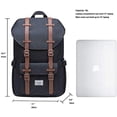 thumbnail image 3 of KAUKKO Mochila para computadora portátil para exteriores, mochila de viaje para computadora portátil de 15.6 pulgadas (5-7 / Negro [2PC]) Kaukko EP5-7-Black[2PC], 3 of 5