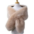 thumbnail image 3 of Wraps Women's Faux Shawl Wrap Cape For Bridal Wedding Blue Artificial Wool Wraps, 3 of 3