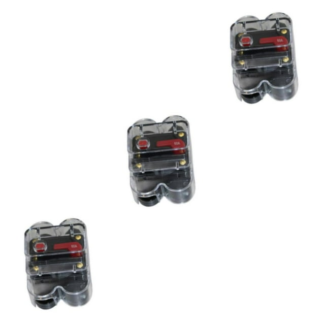Thinsony DC 12V Car Auto Audio Radio Circuit Breaker Fuse for Enhanced Performance Black 60A 3Set