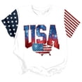 thumbnail image 4 of WEIWEN 250 Anniversary USA Shirt Women Patriotic 4th of July T Shirt American Flag Short Sleeve 250th Birthday America Tees Fashion Tops Red, L, 4 of 4