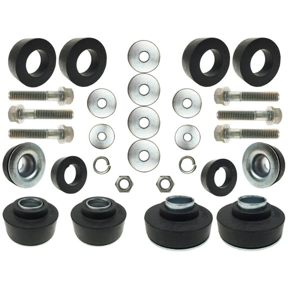 Auto Pro USA Body Mount OE Style Rubber Bushing and Hardware Kit Compatible with Camaro / Firebird 1967-1972 BM1018KIT