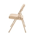 thumbnail image 4 of Hampden Furnishings Bernadine Collection Vinyl Triple Brace Folding Chair, Beige, Pack of 4, 4 of 4
