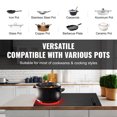thumbnail image 4 of VEVOR Electric Cooktop, 30 inch 4 Burners Built-in Electric Stove Top, 7200W Ceramic Top Radiant Cooktop, with Glass Panel, Knob Control, 11 Heat Levels, 220-240V, Hard Wire (No Plug), 4 of 9