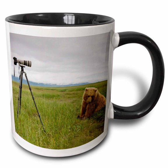 3drose, Alaska, Katmai Np, Brown Bear, Hallo Bay - Us02 Pso0801 - Paul Souders, 11oz Two-tone Black Mug