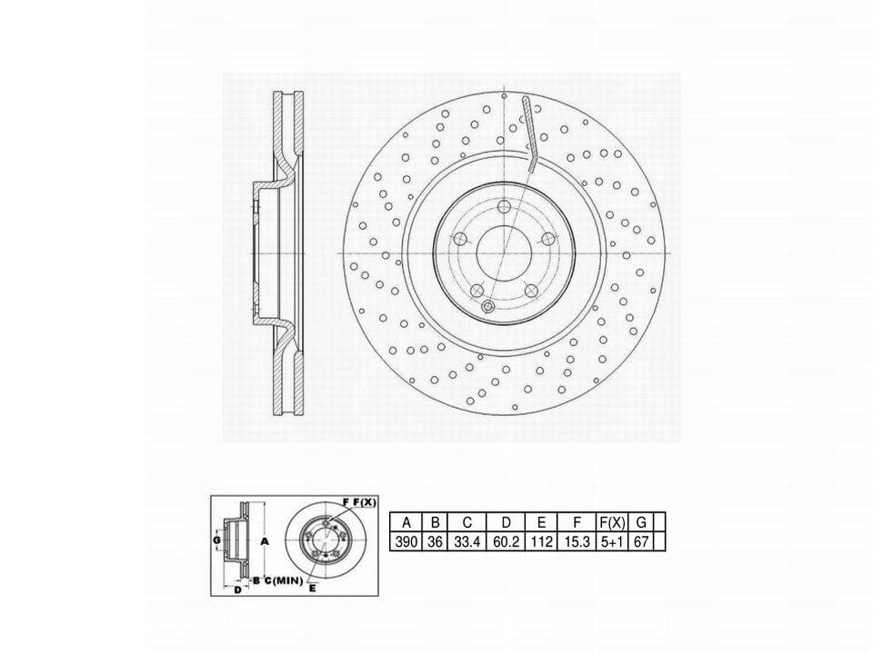 Winstop Brake Rotor, Front WS252399, Mercedes-Benz CL63 AMG 2008