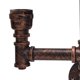 thumbnail image 4 of Lámpara de pared de hierro, lámpara con diseño de tubería de agua de doble cabezal, lámpara de pared Steampunk con casquillo E27 para decoración de interiores industriales, 220V, 4 of 8