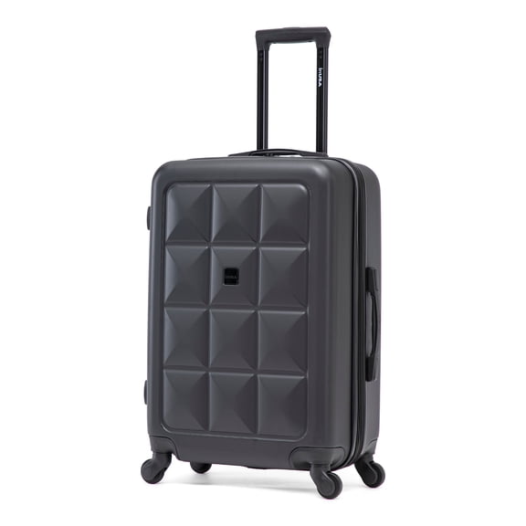 InUSA Vertex 24-Inch Medium Lightweight Hardside Spinner Luggage in Black