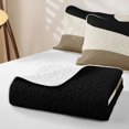 thumbnail image 4 of Homewish Black Wavy Stripes Twin Quilt Set,Contemporary Aesthetic Twin Coverlet Set,2-Piece, 4 of 7