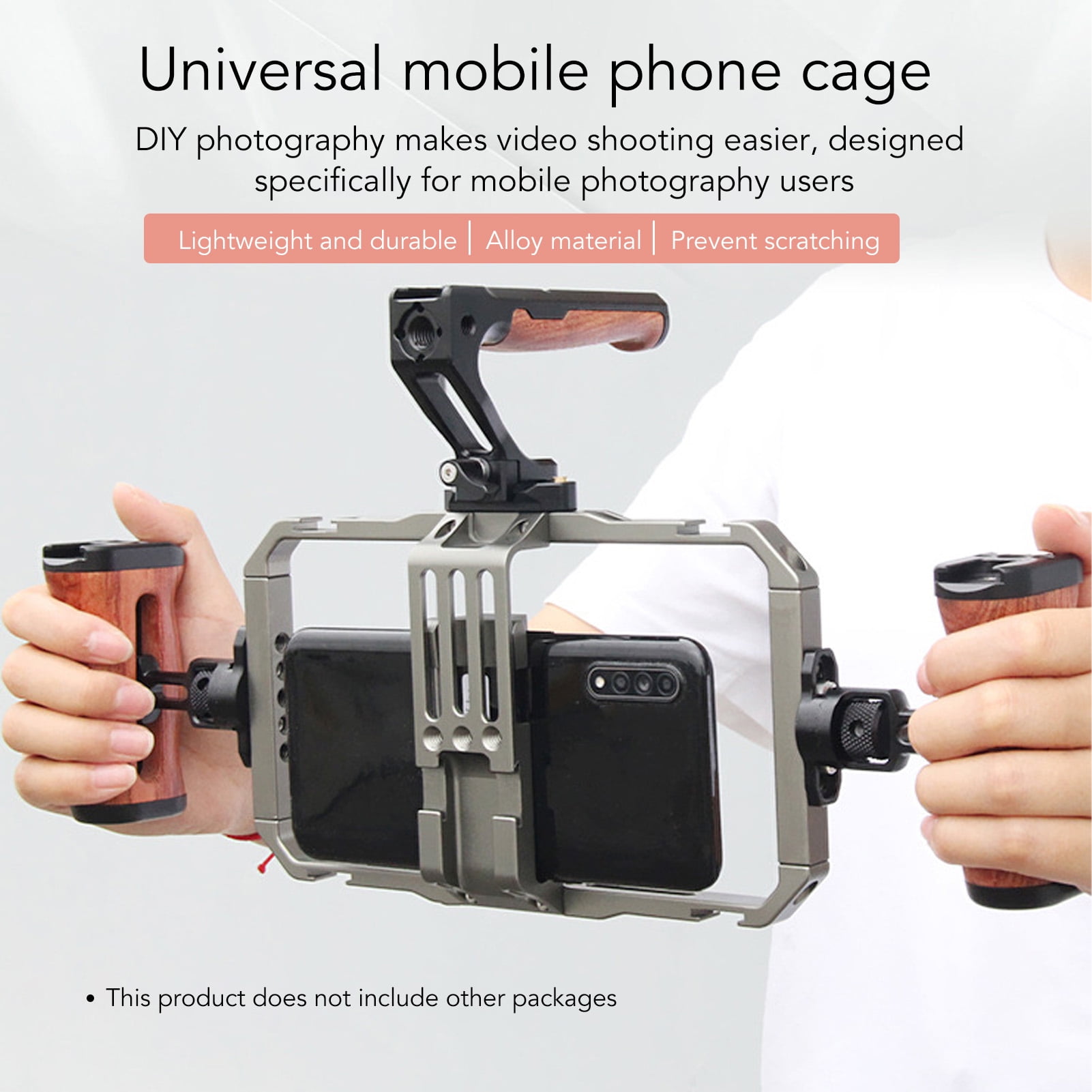 Smartphone Video Rig, Real Machine Modeling Lightweight Camera Cage Stabilizer Rig For Microphone