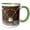 Green/White, variant on 3drose, Usa, Oregon, Lane County, Jasper Place Road, Covered Bridge., 11oz Two-tone Green Mug