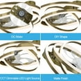 thumbnail image 5 of Oaks Aura 24 inch DIY Shape Low Profile Ceiling Fan Smart App Control Remote 6-Speed DC Motor Ceiling Lighting, 5 of 9