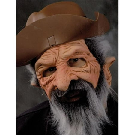 Pops Wild West Old Man Mask with Moving Mouth Action Halloween Costume Accessory