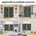 thumbnail image 5 of Orange Green Spring Floral Kitchen Curtains Window Panels, Vintage Botanical Summer Flower Insulated Window Treatment Curtain, Grommet Curtains for Bedroom/Living Room/Bathroom, 2 Piece 42"Wx63"L, 5 of 8
