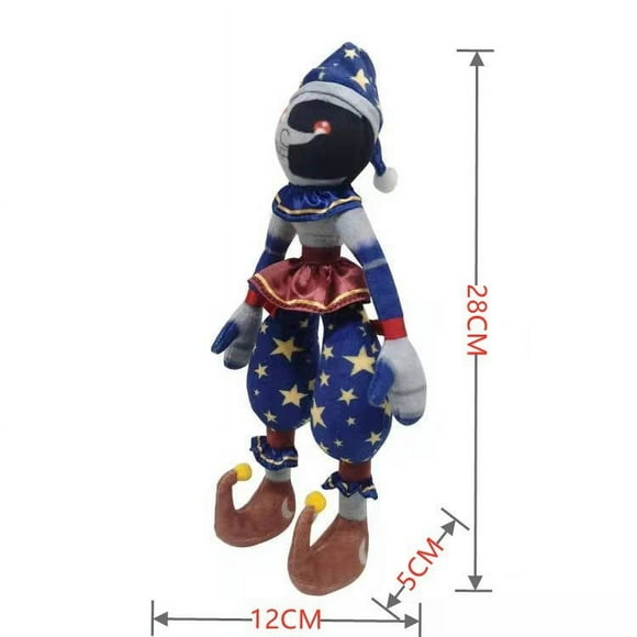 Sun Moondrop Plush, FNAF Sun and Moon Clown Figure, 28cm Sundrop Moondrop Plushies Toy for Kids and Game Fans Gift (Sun) Birthday Gifts Christmas gift for Friends Kids Adult