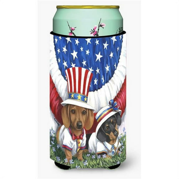 Carolines Treasures Dachshund USA Tall Boy Hugger Tall Boy multicolor