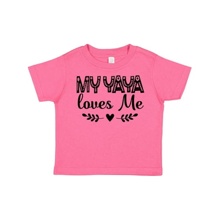 

Inktastic My Yaya Loves Me Scandinavian Gift Toddler Toddler Girl T-Shirt