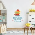 thumbnail image 2 of Strong Books Apple School Quote Cartoon Quotes Decors Wall Sticker Art Design Decal for Girls Boys Kids Room Bedroom Nursery Kindergarten Home Decor Stickers Wall Art Vinyl Decoration (20x12 inch), 2 of 2