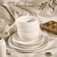 thumbnail image 6 of Carote 12-Piece Ceramic Dinnerware Set, Plates and Bowls Dish Sets Service for 4, Durable Kitchen Dining Dish Set, 6 of 8