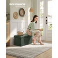 thumbnail image 3 of SONGMICS 30" Storage Ottoman Bench, Ottoman with Storage, Leather Storage Bench, Hold up to 660lb for Living Room, 3 of 7