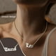 thumbnail image 3 of Sonducket Inglés letra doce signo del zodiaco constelaciones tema amistad collar Ins Chic joyería cadena colgante Tauro plata Type1 NO1, 3 of 6
