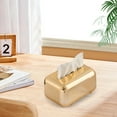 thumbnail image 5 of Yucurem Desktop Tissue Holder Creative Wipe Storage Case For Home Decoration Kitchen Essentials (Gold), 5 of 10