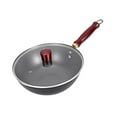 thumbnail image 2 of WeiLaiKeQi Iron Wok Cooking Easy to Stoves Round Bottom 9.45inch Nonstick With Lid, 2 of 9