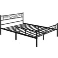 thumbnail image 3 of Yaheetech Metal Platform Bed Frame with Cloud Inspired Design Headboard, Full, Black, 3 of 7