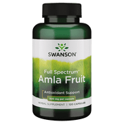 Swanson Amla Fruit Herbal Supplements, 120 Count