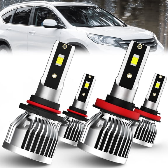 QIPEIZSP Compatible for Honda CR-V 2015-2022 Led Headlights 9005 H11 Bulbs 4 Pack