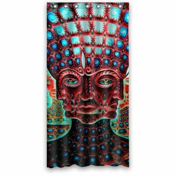 DEYOU Abstract Psychedelic Alex Grey Trippy Art Pattern Shower Curtain Polyester Fabric Bathroom Shower Curtain Size 36x72 inches