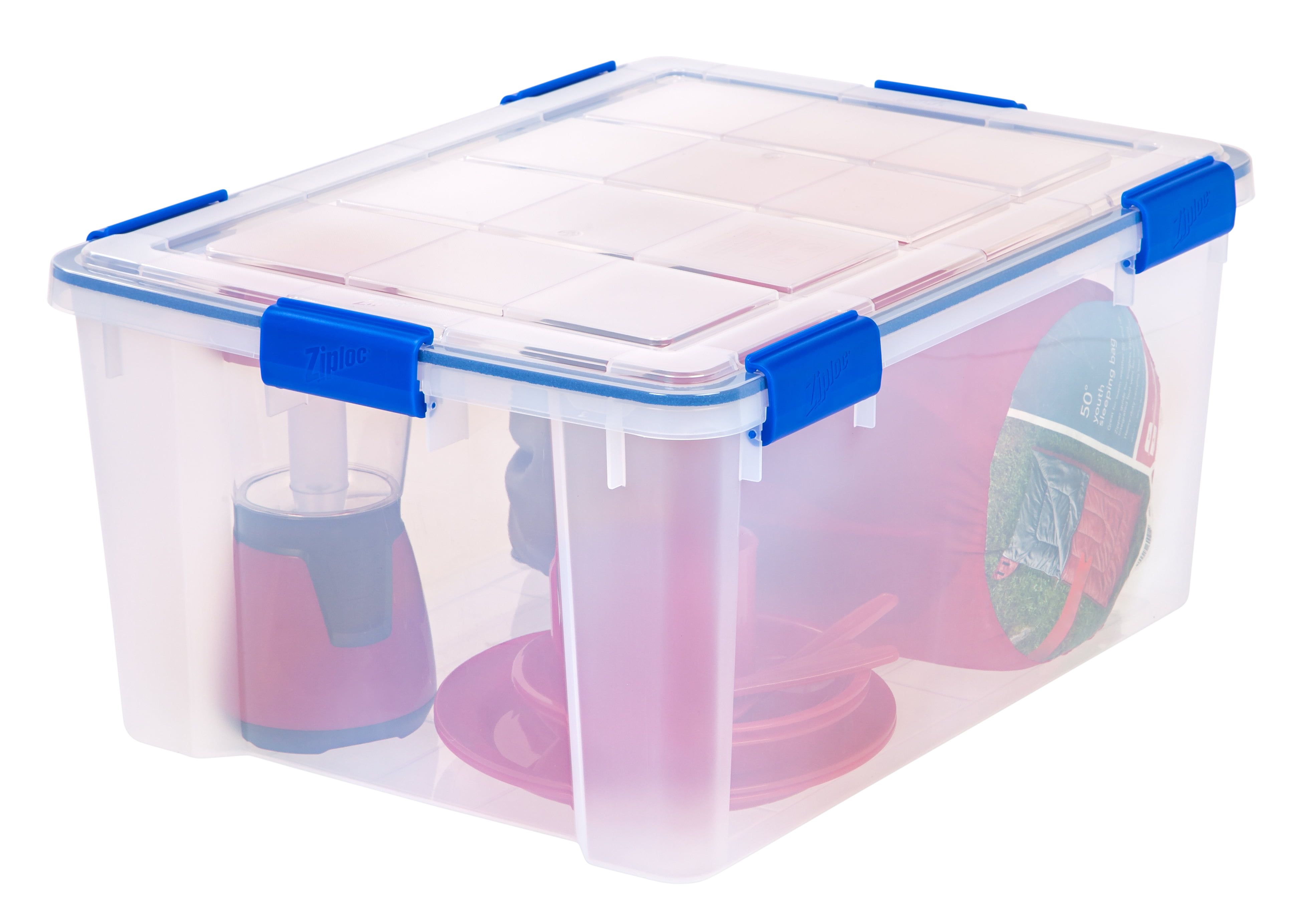 Ziploc WeatherShield Storage Box 44 Quart Clear, 19.7″ x 15.75″ x 11.02″ –  Pack of 3 – Find Organizers That Fit