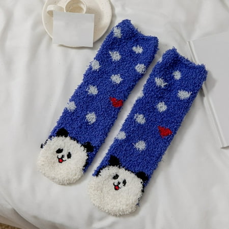 

2 packs* Xmas Socks 1 Pair Of Women Casual Animal Print Cotton Pattern Lady Socks Tube Comfortable Socks