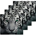 thumbnail image 2 of 2PCS White Tiger with Green Eyes Towels Cotton Washcloths Set,Quick Drying & Absorbent Soft Bathroom Hand Towel Lightweight & Portable Fingertip Towel Decor Gift, 2 of 7