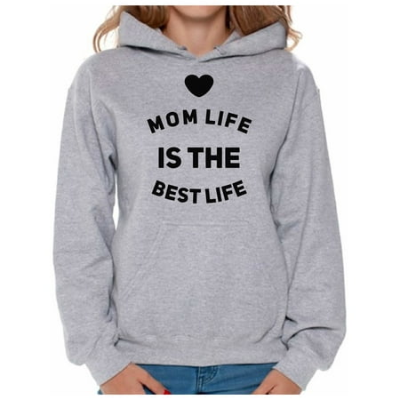 Awkward Styles Women's Mom Life Is The Best Life Graphic Hoodie Tops Cute Mother's Day