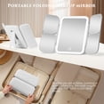 thumbnail image 2 of High-Quality LED Makeup Mirror with 5X,10X,20X,30X Magnification, Triple Folding Design, Touch Control Adjustable Brightness Lighting Modes, 2 of 9
