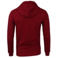 thumbnail image 6 of Men's Thick Zip-Up Hoodie Tracksuit Winter Warm Man Drawstring Pocket Hooded Sweatshirt Jacket Jumper Zip Slim Coat Tops, 6 of 7