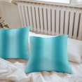thumbnail image 6 of Turquoise Ombre Throw Pillow Covers 24x24 Inch Set of 2, Farmhouse Teal Gradient Modern Art Waterproof Outdoor Pillow Covers, Decorative Cushion Pillowcases for Couch, Sofa, Bed, Garden, Patio, 6 of 9