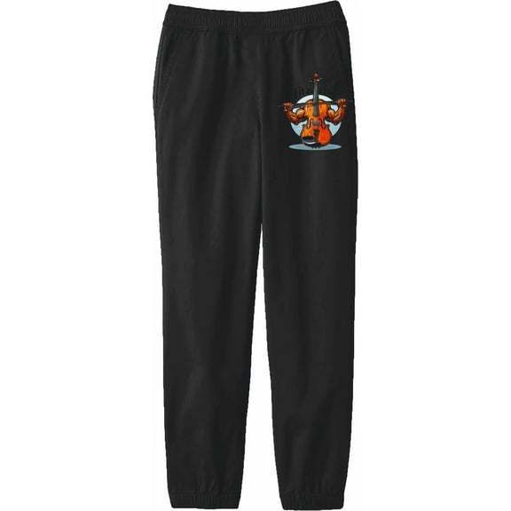 Fit as a Fiddle Violin Youth Black Jogger Pants-Medium