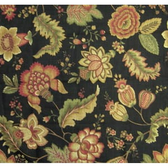 Hampstead Black Main Print ~ Fabric By the Yard