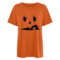 thumbnail image 5 of BOOMNY Halloween Womens Short Sleeve Tshirts Crew Neck Hallowmas Pumpkin Face Graphic T-Shirt Loose Fall Tee Tops for Women, 5 of 5