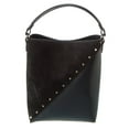thumbnail image 2 of Valentino Rockstud Wispy Leather & Suede Bucket Bag, Black, 2 of 5