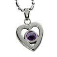 thumbnail image 3 of R.h. Jewelry Stainless Steel Sentiment Grandma's Purple Crystal Heart Pendant, 3 of 4