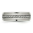 thumbnail image 6 of Auriga Fine Jewelry Stainless Steel Brushed and Polished Braided 7 mm Band for Women Size 10, 6 of 6