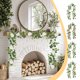 thumbnail image 1 of Guirnalda de rattan simulada | Enredadera verde artificial | Flor decorativa de plástico | Decoración para interiores y exteriores | Longitud 180 cm | Planta falsa realista | Decoración versátil, 1 of 7