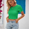 thumbnail image 2 of Ruyang Crop Tops for Women, Women's Summer Cropped T Shirt Street Popcorn Open Navel Short Sleeved Top Womens Hiking, 2 of 4